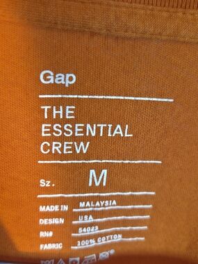Gap The Essential Crew Men's Sweater - Orange, M